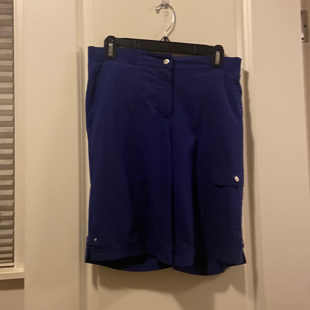 Chicos zenergy purple cargo shorts